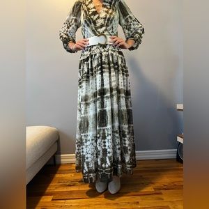 Calvin Klein Printed Chiffon Dress